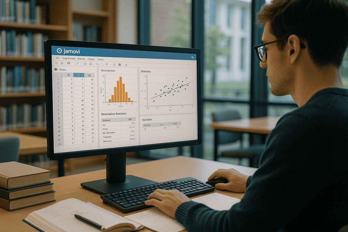 Ανακαλύψτε το Jamovi, το ελεύθερο λογισμικό για στατιστική ανάλυση και επεξεργασία δεδομένων, ιδανικό για ποσοτική έρευνα.